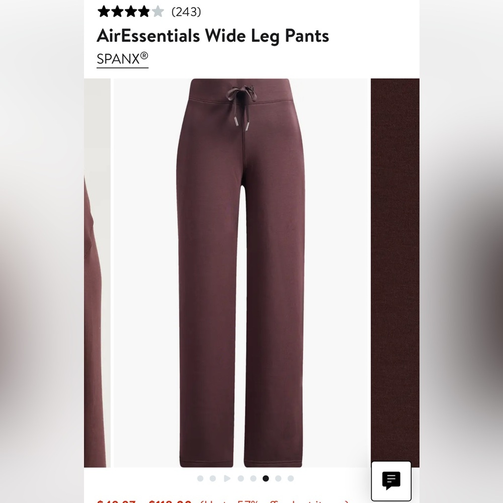 SPANX AirEssentials Wide Leg Pants - Dark Brown